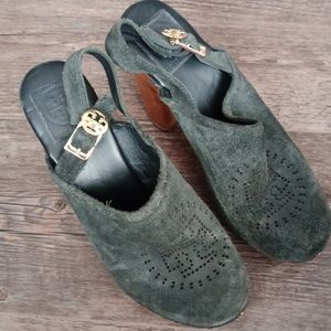 Tory Burch wooden platforms